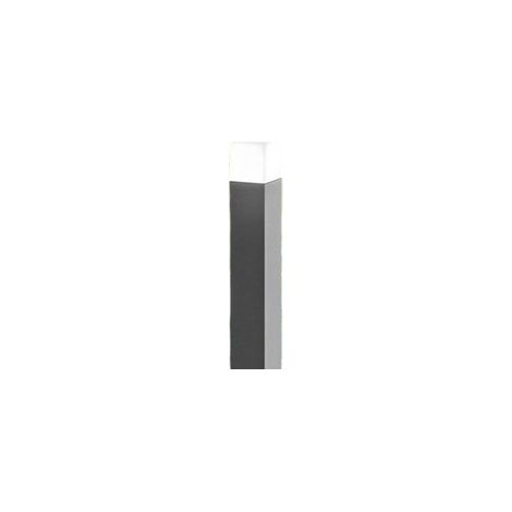 Borne de jardin Tower avec ampoule E27 max. 20W, IP54, aluminium peint, gris clair, hauteur 60 cm - Perenz (1/5)