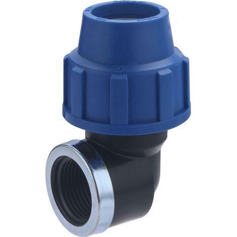 Noyon & Thiebault – Coude femelle plastique pour tuyau polyéthylène Ø32 – Sortie 1' (26x34) – Pression 16 bar – Température 0 à 60°C - F26x34