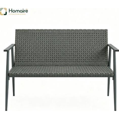 Banc de jardin gris 110 x 58 x 78 cm HOMAIRE (1/5)