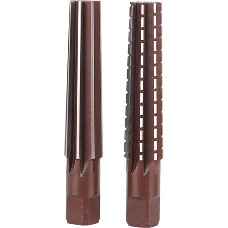 2PCS Rough Fine Morse Taper Reamer High Carbon Steel Straight Shank Hand Reamer(MT4 ) (1/5)