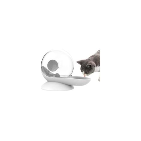 Distributore automatico d'acqua per cani e gatti – Fontana a gravità trasparente – Capacità 2,8 L – Materiali ABS e PET