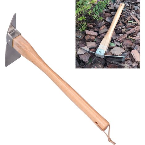 Pelle en Acier Inoxydable et Râteau pour Jardinage Outils de Culture et Entretien Idéaux pour Potager et Fleur - KZQ (1/2)