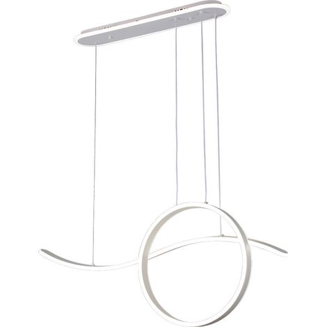 Lampada a sospensione Style, bianca, 205 W, 17940 lm, 3000–6000 K, 100x15 cm, luce ambiente, telecomando (1/2)