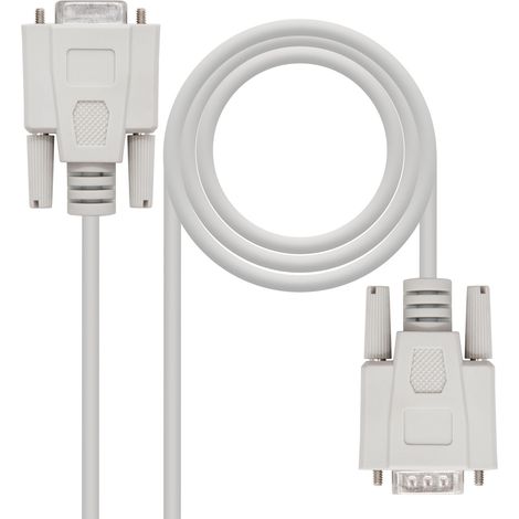 Nanocable cavo seriale modem db9 maschio a db9 femmina 6m - colore beige