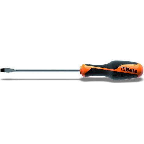 Screwdriver, 3mm flat blade, 75mm length, ergonomic handle, mechanical tool (1/3)