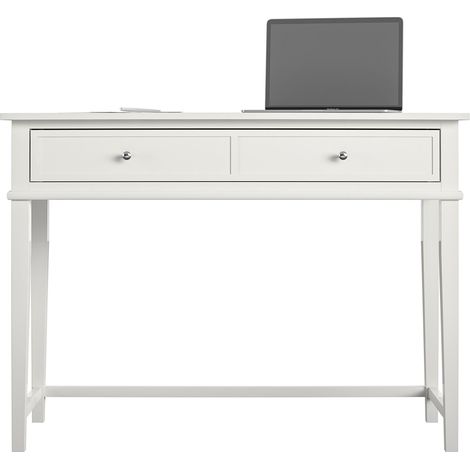 Bureau avec 1 tiroir en mélaminé blanc