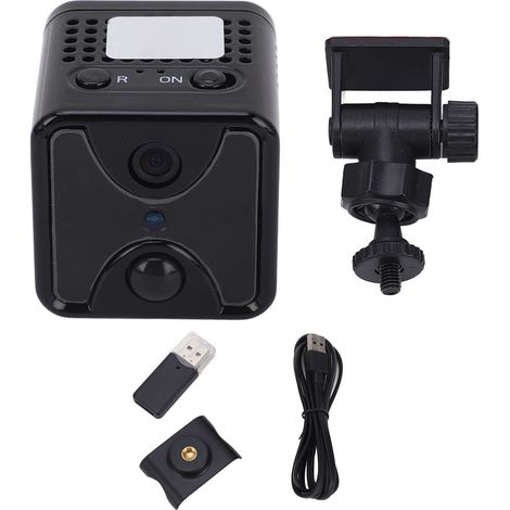Caméra WiFi 2,4 GHz 4K HD Mini caméra de sécurité avec détection de mouvement, vision nocturne et batterie intégrée (1/5)