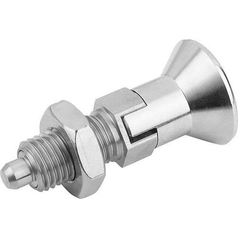 KIPP Arretierbolzen GR.5 D1=M24X2 D=16 Form D Rastnut Kontermutter (1/3)
