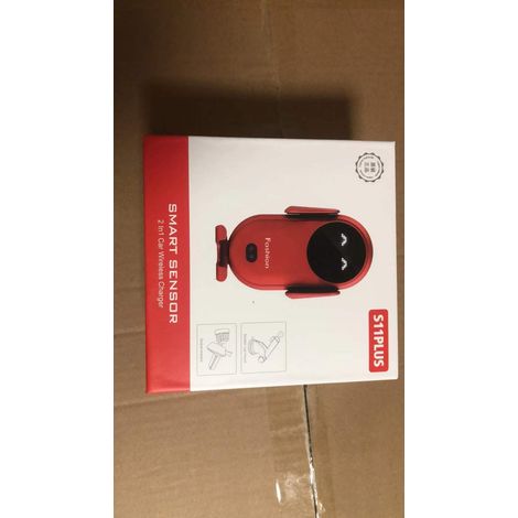 New Infrared Sensor Car Wireless Charging Clip S11 Car Mount Phone Navigation Wireless Charger Fast Charger -- Yellow (1/3)