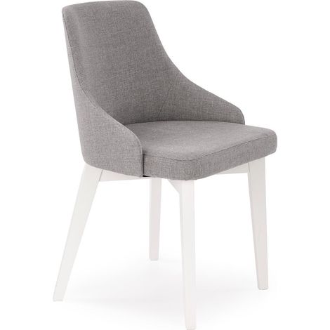 Silla Houston 577, Gris + Blanco, 82x51x55cm, Tapiz, De madera (1/2)