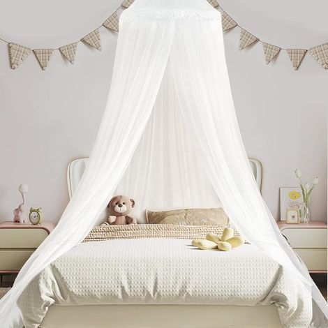 Weißes Moskitonetz für Kinderbetten, Moskitonetz für Kinderbetten, Baldachin, Zuhause, Reisen, Camping, 60 x 250 x 1050 cm (1/5)