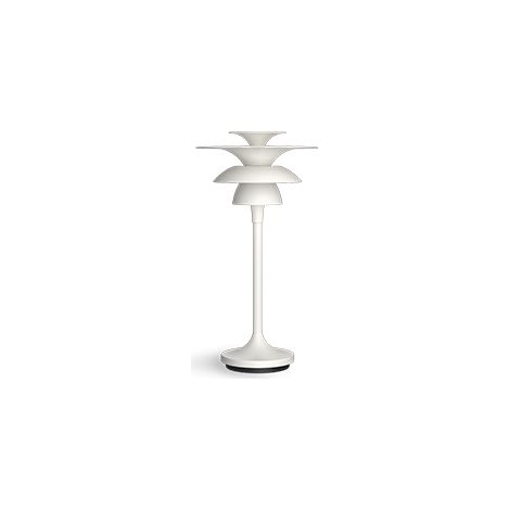 Picasso 35cm Lampe de Table Blanc Plat, Interrupteur sur Cordon 1x G4