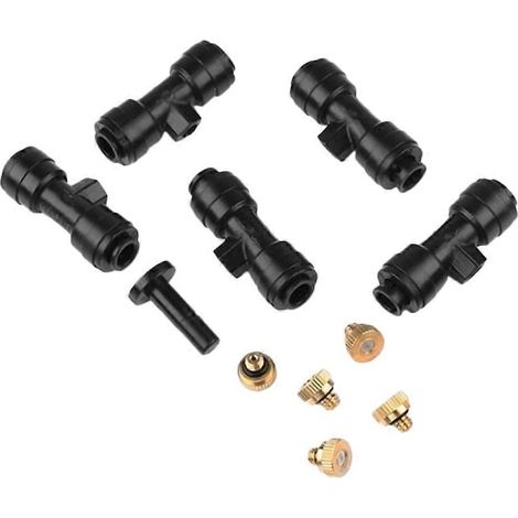 1 Set of Nozzles, Spray Cooling Kit, Garden Sprayer Irrigation System, Garden Irrigation Low Pressure Adder (1/5)