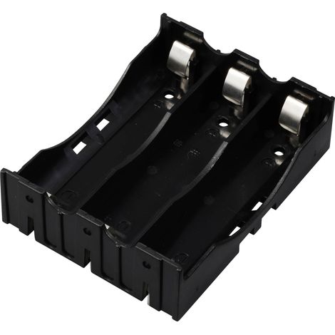 TRU COMPONENTS TC-13220712 Support de pile 3x 18650 raccordement par pôles de contact (L x l x H) 78 x 60 x 21 mm Y739463 (1/2)
