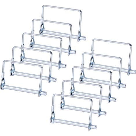 CCYKXA 10 PACK Shaft Lock Pin, 5/16 Inch PTO Locking Pin with Square Thread Retainer for Farm Trailers Lawn Garden