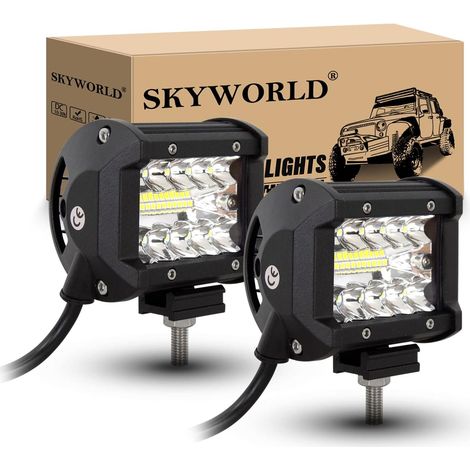 2 x Work Light 4 Inch 10 cm 60 W LED Headlight Ramp (1/5)