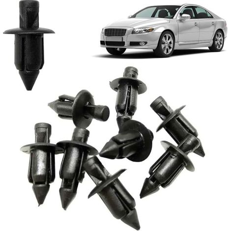 Clips de rivet en plastique Sollbry, rivets en plastique, clips automobiles universels en nylon noir, clips de rivet en plastique pour carrosserie, clips de rivet en plastique pour panneaux de garnitu (1/4)