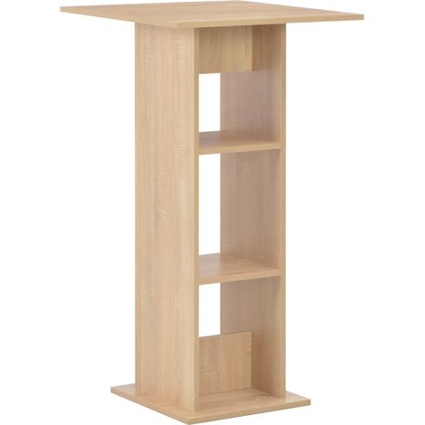 vidaXL Bar Table Oak 60x60x110 cm (1/5)