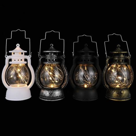 de 4 Lampes LED Vintage Portatives Style Lanterne à Pétrole (1/5)