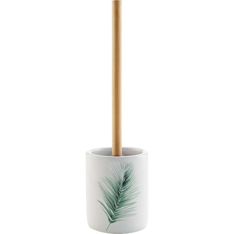 Brosse WC en céramique et bambou motif palmier VARADERO (1/4)