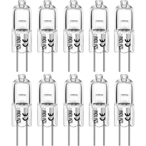 G4 20W 12V T3 JC Halogen Light Bulbs, 2 Pin Base, for Landscape Lighting, Under Cabinet Lighting, Track Lighting, Dimmable (10 Pack) [Energy Class C] (1/4)