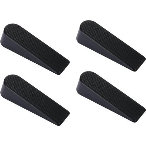 Türstopper-Set, 4er-Pack, aus Gummi, 100 % Silikon, ungiftig, geruchlos, schwarz (1/4)