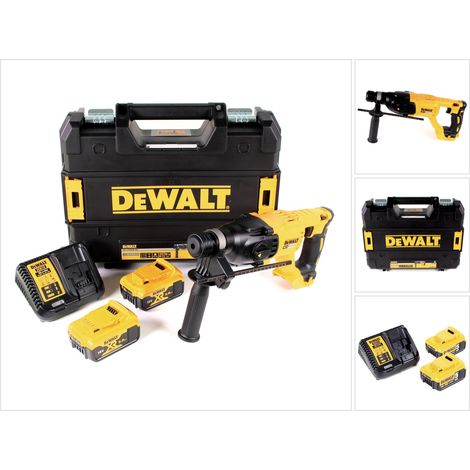 DeWalt DCH 133 P2 Marteau combiné sans fil 18V 2,6J SDS plus Brushless + 2x batterie 5,0Ah + chargeur + TSTAK