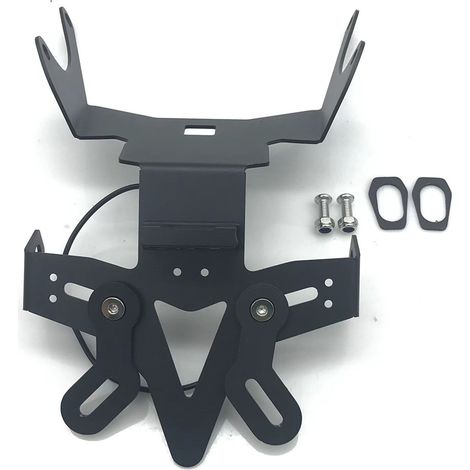 Modified parts for Honda CBR650R/CB650R motorcycles, including license plate bracket, license plate holder and fender.
