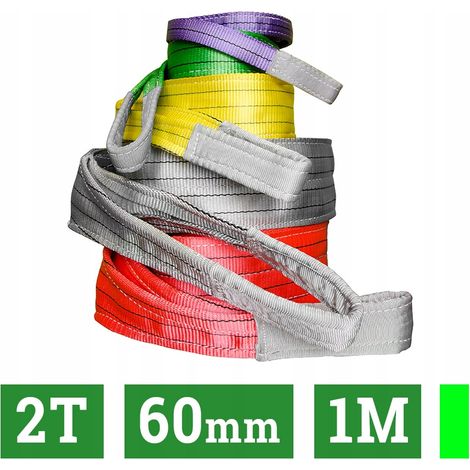 Cinghia per gru 2T 60MM 1M con anelli (1/5)