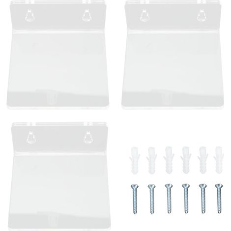 3 Étagères Flottantes en Acrylique Transparent pour Mur - Présentation de Jouets, Plantes en Pot et Figurines (1/5)