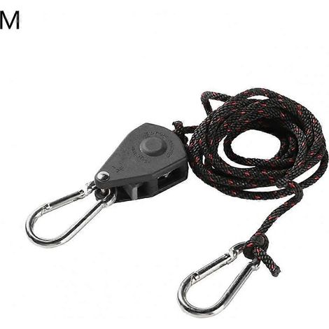 Suspension pour lampe de culture en nylon rigide avec poulie à cliquet en acier inoxydable pour tente extérieure