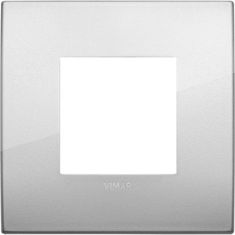 Placca Classic 2M argento scatola rotonda Vimar Arkè 19642.03