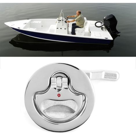 Loquet de trappe encastré en acier inoxydable 316 avec plaque arrière - Accessoires de quincaillerie marine pour bateaux (1/5)