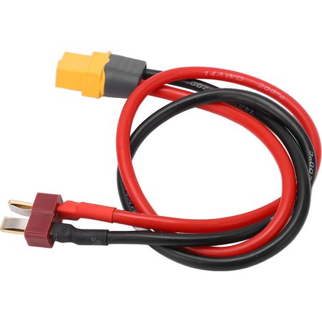 Connecteur femelle XT60 vers mâle T Plug, câble 14AWG adaptateur RC pour drone voiture télécommandée (1/5)