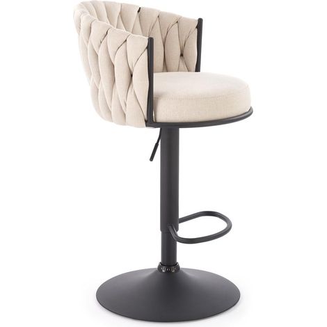 Silla de barra Houston 2016, Beige + Negro, Con la espalda, Altura ajustable, 0, Tapiz (1/5)