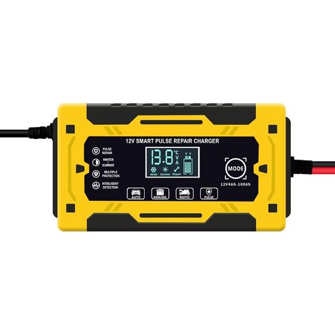 Chargeur de Batterie de Voiture - Chargeur de Voiture 12 V 6 A, Chargeur Automobile Chargeur de Batterie Intelligent 12 V Flotteur de Maintien de Batterie de Chargeur de Voiture Portable (1/5)