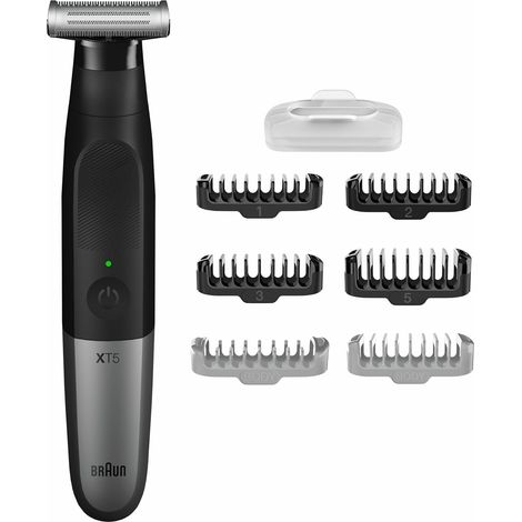 Series XT5 Rasoir Électrique Rechargeable et Tondeuse Hybride Homme, pour Visage et Corps avec Lame Durable et Pochette De Voyage Noir,Aine, Aisselles, XT5200 (1/5)