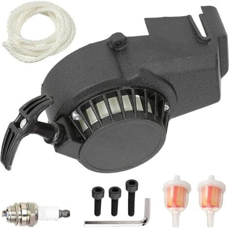 Démarreur à Rappel pour Moteur 2 Temps 43cc 47cc 49cc Pocket Coolster QG50 Moto pour Syx 50cc pour SSR SX50 Mini Dirt Bike Pocket Rocket Bike Moto Quad ATV Pièces (1/4)