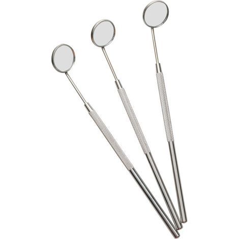 3 Pièces Miroir Dentaire En Acier Inoxydable 15,7 Cm Pour Inspection Buccale Et Pose De Cils (1/5)