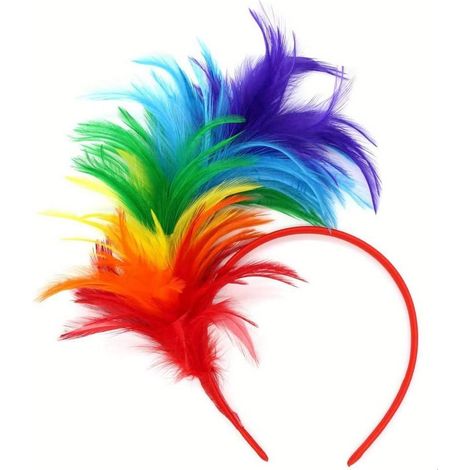 Bandeau à Plumes Colorées,Bandeau Plumes de Fleur Artificielle,Années 1920 Fascinateur,Vintage Serre Tete,1920S Accessoires Cheveux pour Cocktail Mariage Goûter Décoration Halloween Carnaval Cosplay (1/5)