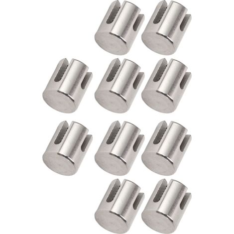 Packung mit 10 Edelstahl-316-Kreuzkabelklemmen, Geländerkabelklemmen, 3-mm-Wandbefestigungszubehör (1/5)