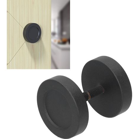 Poignée de porte coulissante ronde en acier au carbone pour portes de grange, garages, armoires et portails. (1/5)