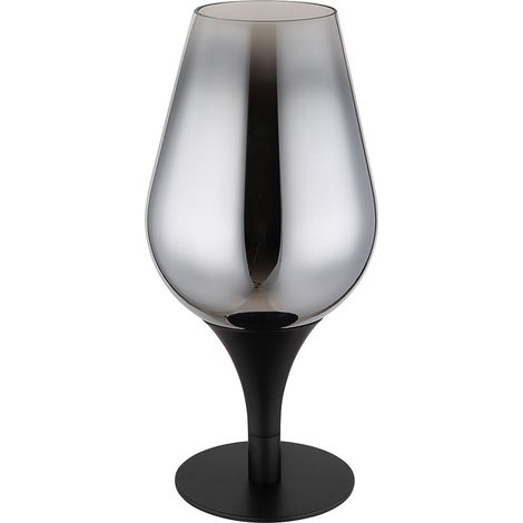 Lampe de table lampe de table lampe de chevet lampe de salon en verre chromé H 31 cm