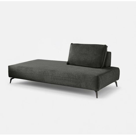 Canapé modulaire avec méridienne et coussin déhoussable Campiglio E200 - Gris foncé (1/4)