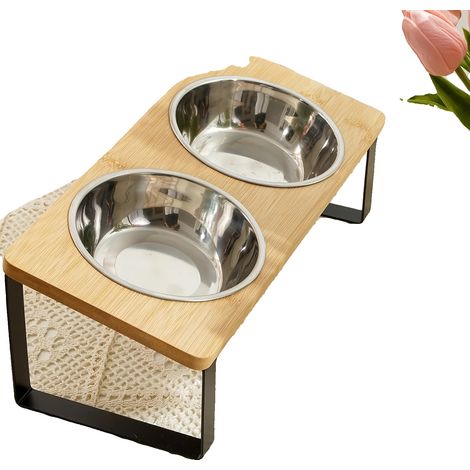 Bol pour chat, en acier inoxydable, 20 cm de diamètre, adapté aux chats, forme arrondie, capacité jusqu'à 1 litre (1/5)