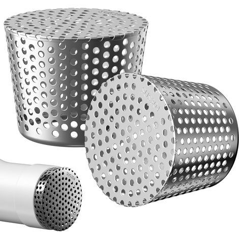 Crapaudine de Gouttière en Acier Inoxydable 304, Grille Anti-Feuilles, Filtre de Protection pour Tuyaux - Installation Facile, Drainage Rapide 90 mm - 110 mm (1/5)