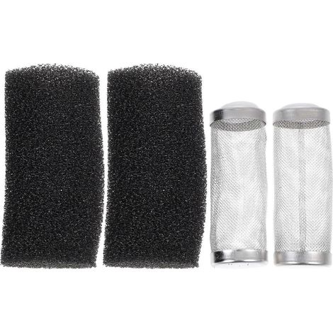 Accessoires pour aquarium : Grille de protection pour aquarium afin d’empêcher les petits poissons d’ingérer accidentellement de la nourriture (2 ensembles, noir) (1/5)