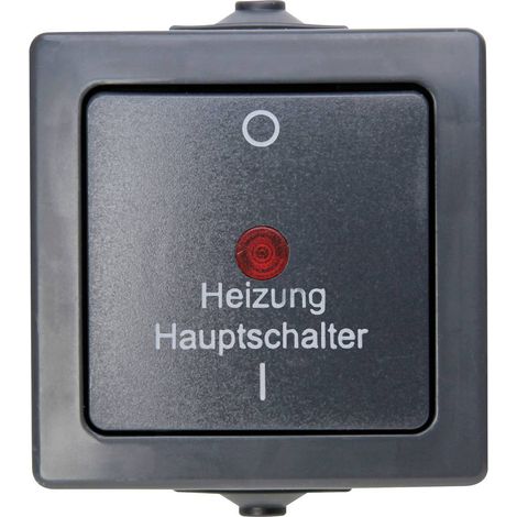 Kopp 565315003 Interrupteur Anthracite pour pièces humides