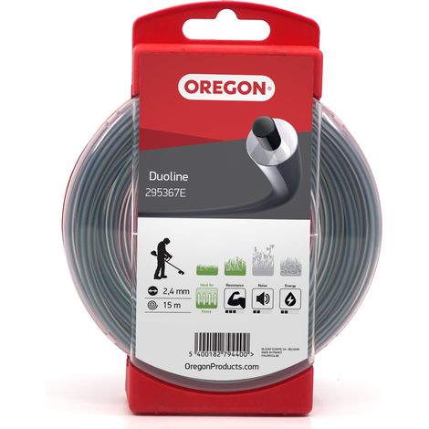 Trimmerfaden Rund Duoline Transparent/Schwarz ø2.4mm/90m Oregon 106501E (1/5)