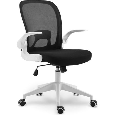Comoda sedia da ufficio in bianco e nero